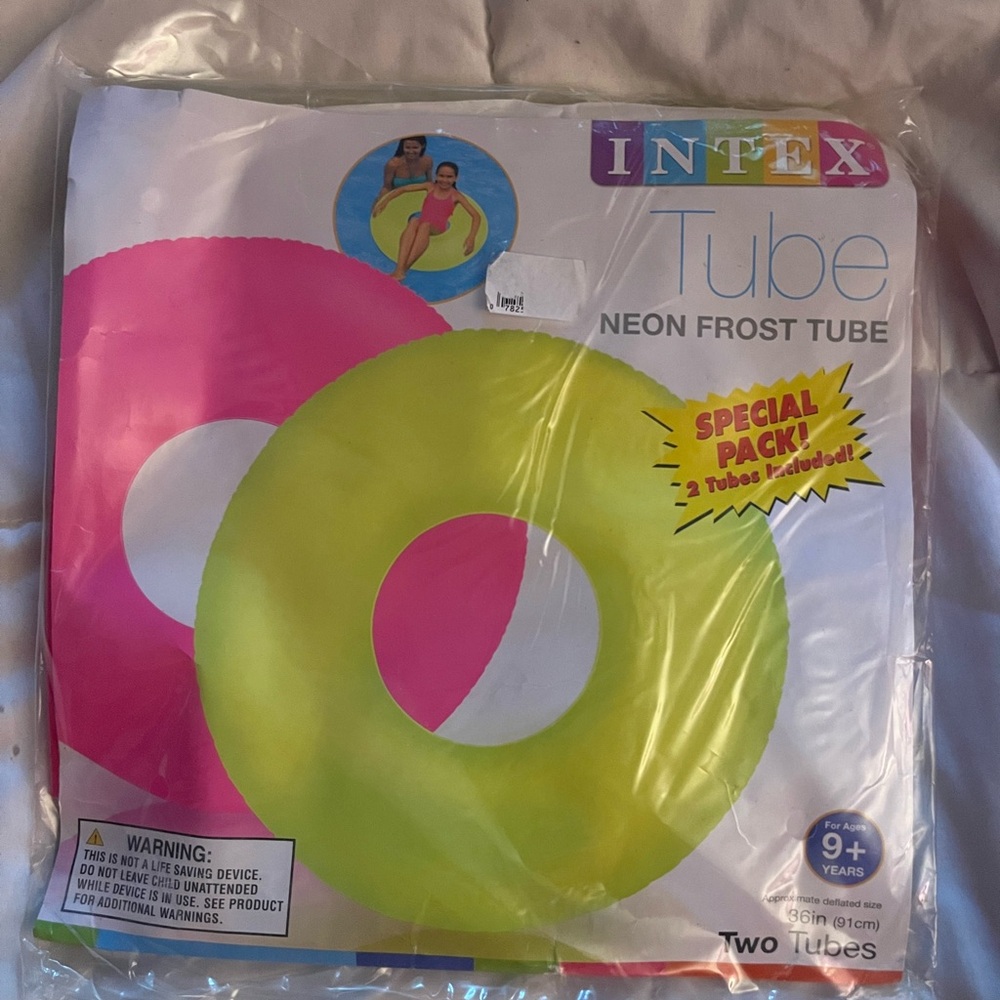Intex Neon Frost Tube Pool Float - Pink & Lime
